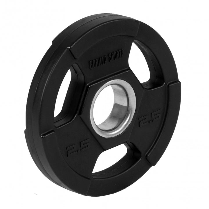 Gorilla Sports | Hantelscheibe Profi 50/51mm Olympia Kunststoff Gripper 1,25-25 kg
