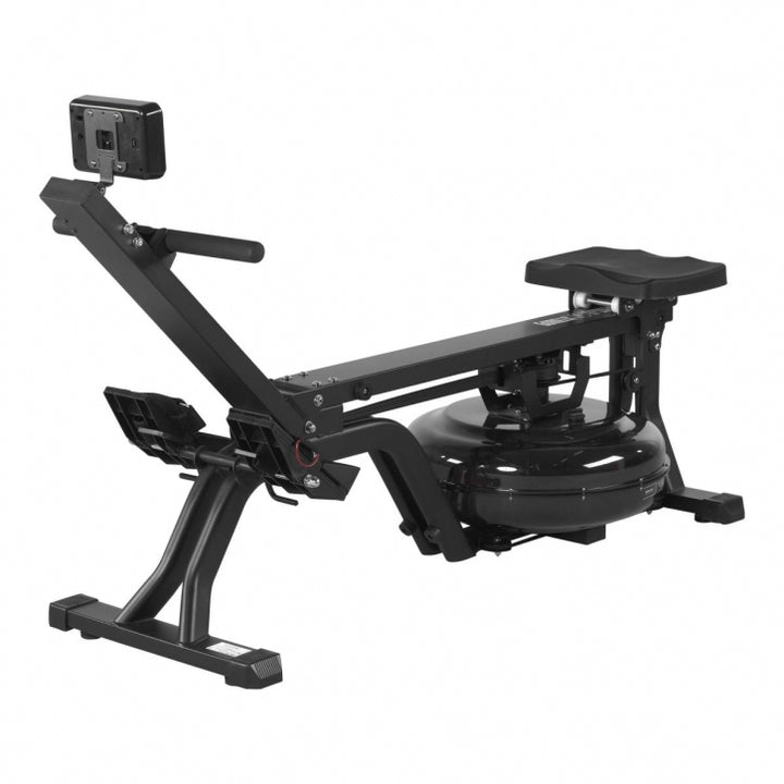 Gorilla Sports | Wasserrudergerät mit Trainingscomputer in Schwarz/Rot
