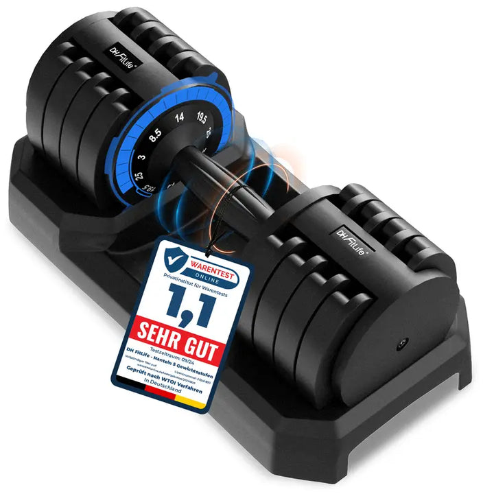 Verstellbare Kurzhanteln (3–25 kg) – Hantelset (2 Hanteln) für dein Heimtraining