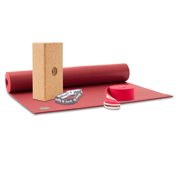 Lotus Works | Yogamatten Set - Studio Premium 4,5mm, in rot