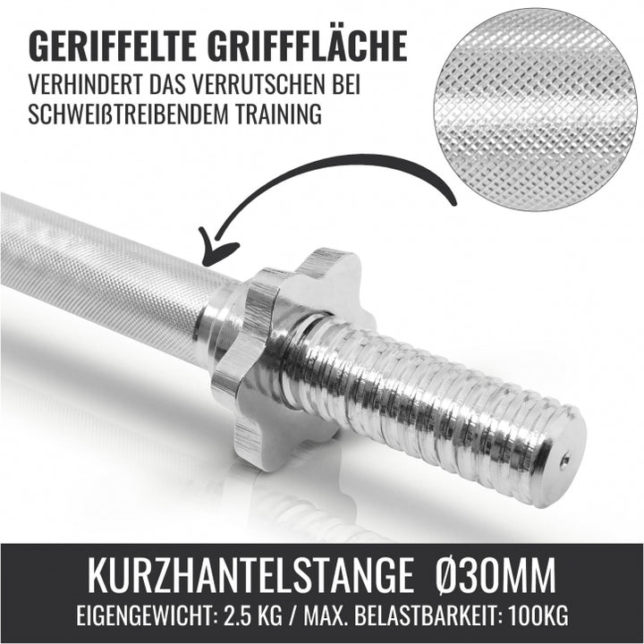 Gorilla Sports | Kurzhantelset Chrom 30 kg