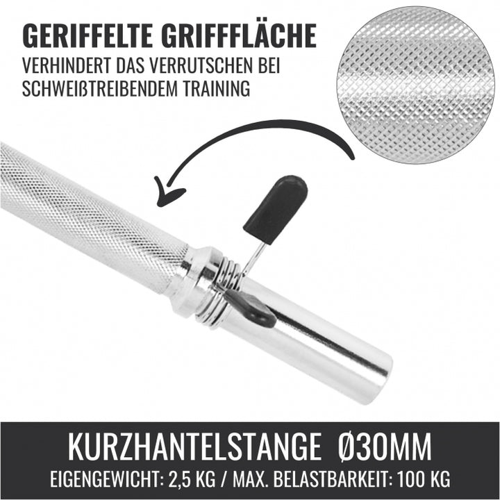 Gorilla Sports | Kurzhantelstangen Chrom