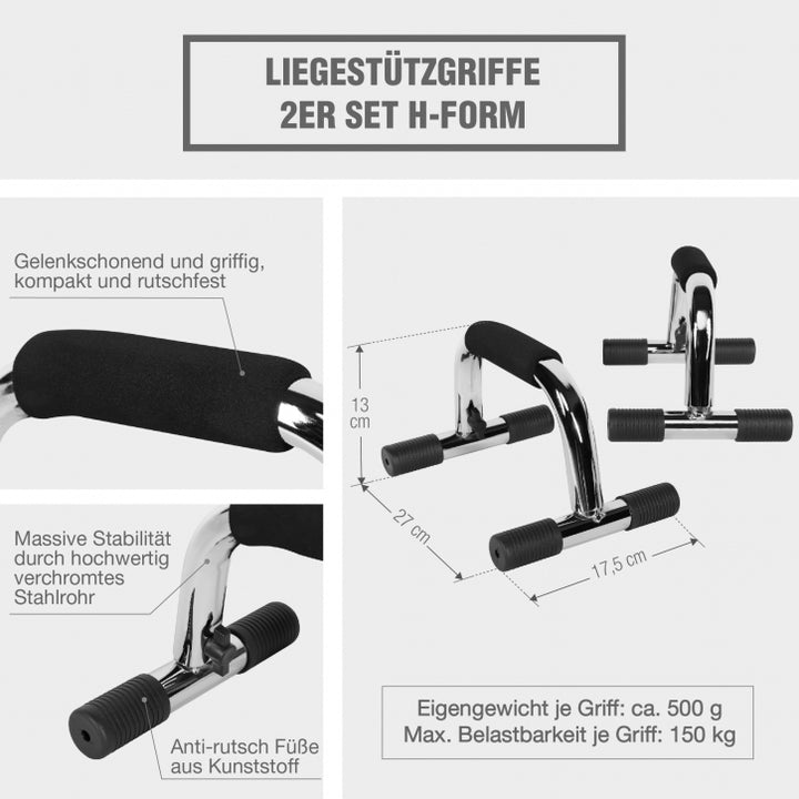 Gorilla Sports | Liegestützgriffe verchromt