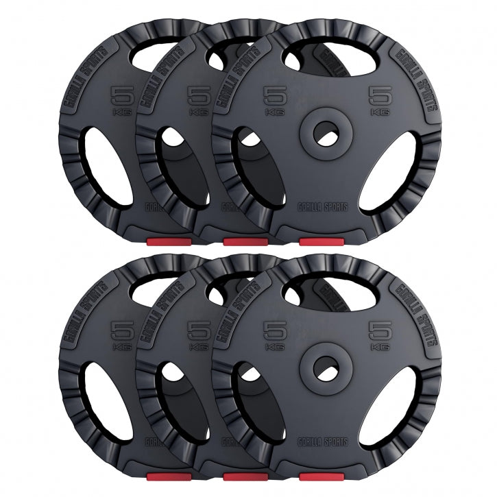 Gorilla Sports | Hantelscheibe Kunststoff Gripper 1,25-15 kg