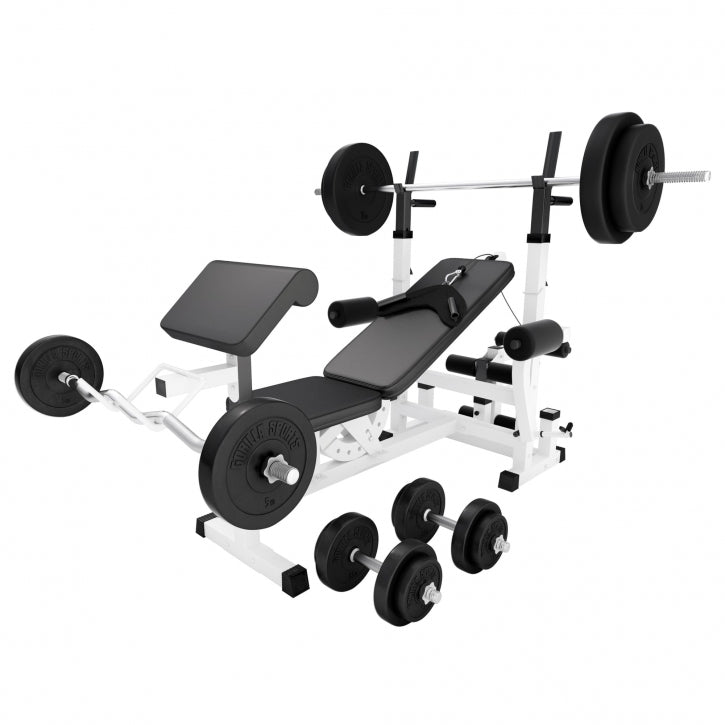 Gorilla Sports | Kraftstation Universal inkl. 100 kg Kunststoff Set