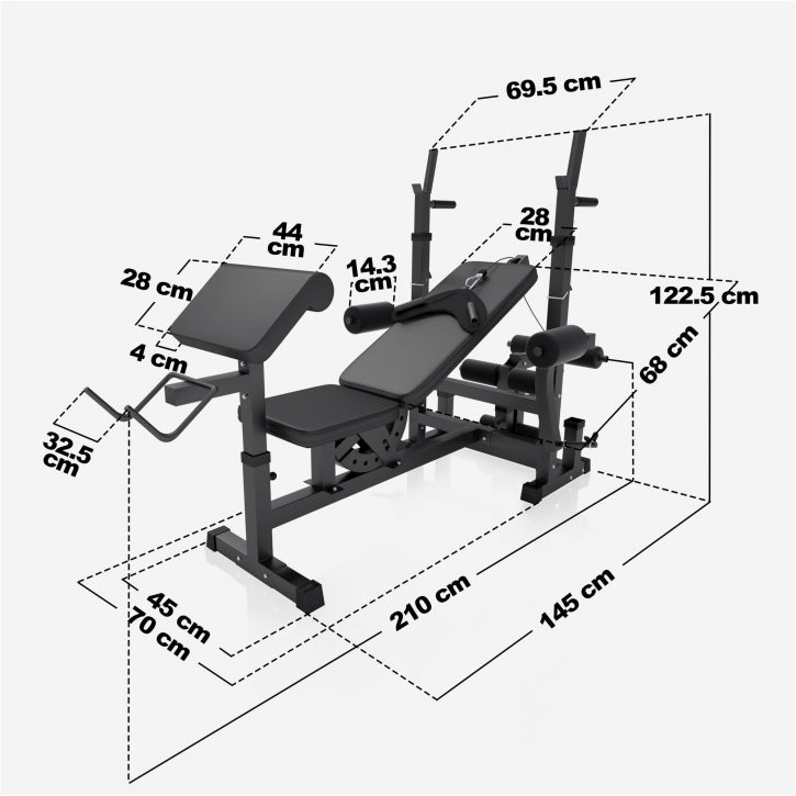 Gorilla Sports | Kraftstation Universal in Weiß und Schwarz