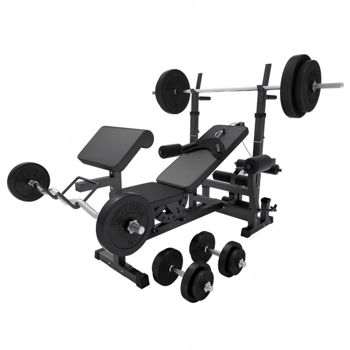 Gorilla Sports | Kraftstation Universal inkl. 100 kg Kunststoff Set