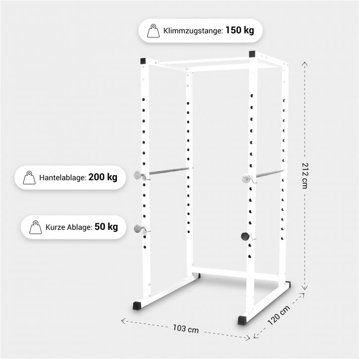 Gorilla Sports | Power Cage in Weiß