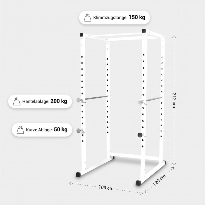 Gorilla Sports | Power Cage in Weiß