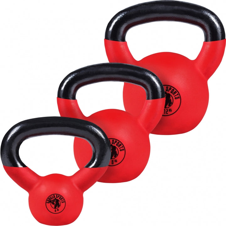 Gorilla Sports | Kettlebell Guss mit Gummibeschichtung 2-32 kg