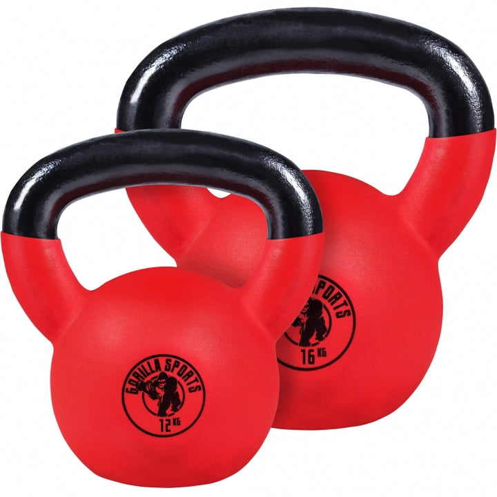 Gorilla Sports | Kettlebell Guss mit Gummibeschichtung 2-32 kg