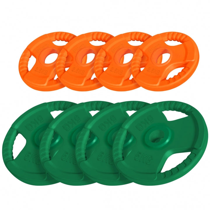 Gorilla Sports | Hantelscheibe 50/51mm Olympia Gummi Gripper 1,25-25 kg