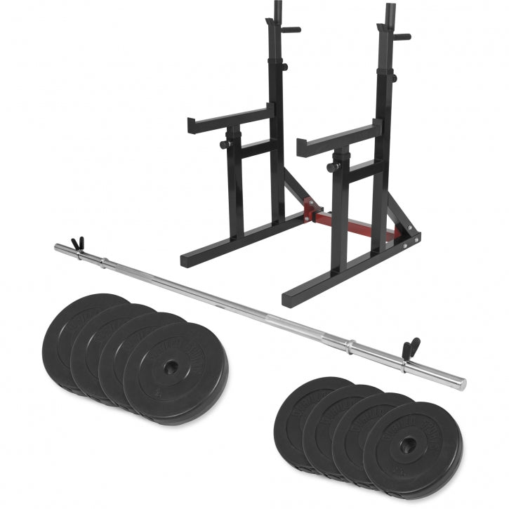 Gorilla Sports | Multi Squat Rack inkl. Langhantel Set