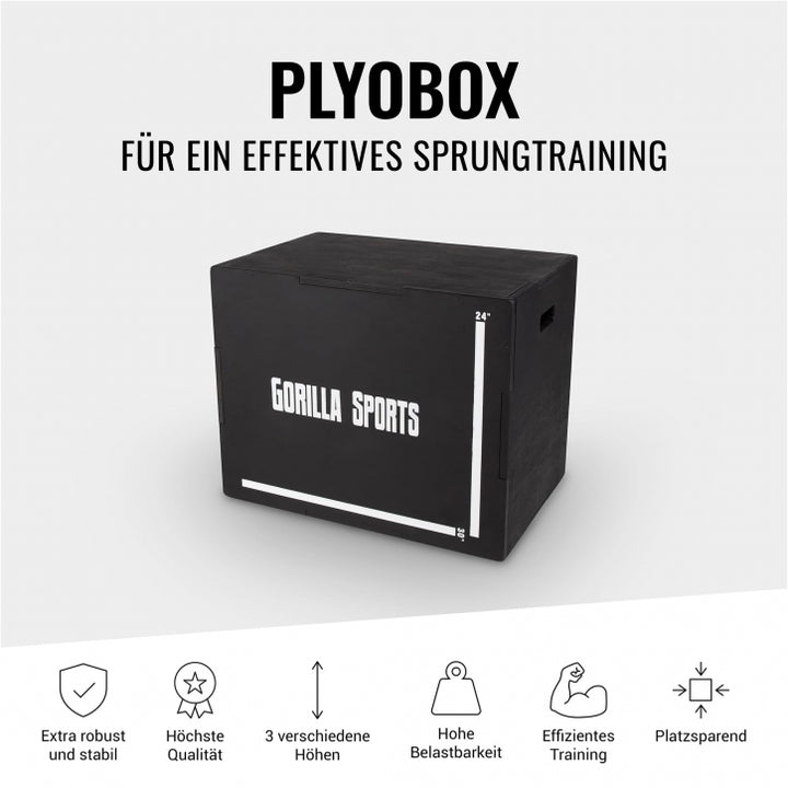 Gorilla Sports | Plyobox in Schwarz