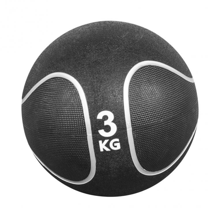 Gorilla Sports | Medizinball Schwarz/Silber 1-10 kg