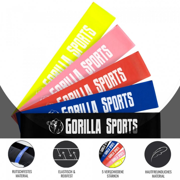 Gorilla Sports | Fitnessband 0,4 mm bis 1,2 mm