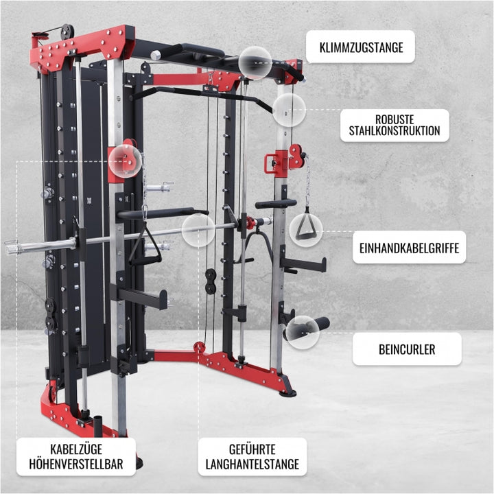 Gorilla Sports | Multistation Power Rack mit Gewichten