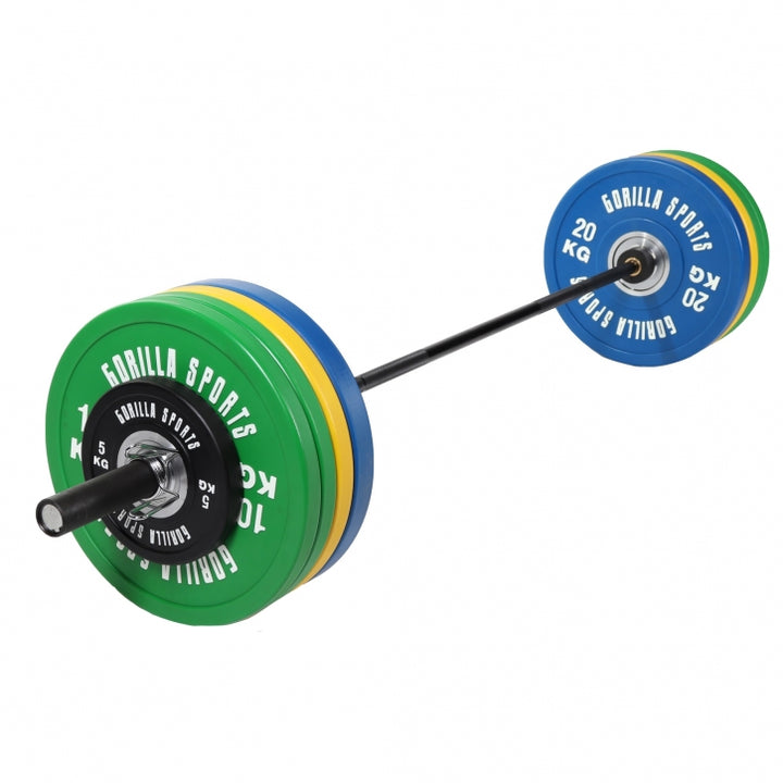 Gorilla Sports | Gorilla Sports | Olympia Bumper Plates Langhantelset Profi 140 kg