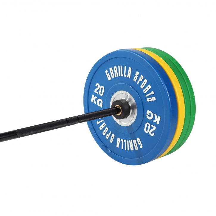 Gorilla Sports | Gorilla Sports | Olympia Bumper Plates Langhantelset Profi 140 kg