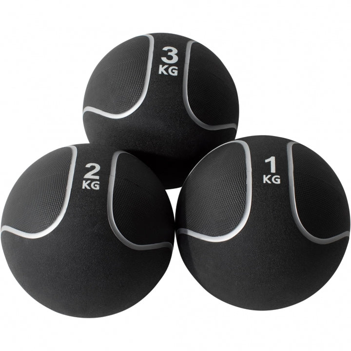 Gorilla Sports | Medizinball Schwarz/Silber 1-10 kg