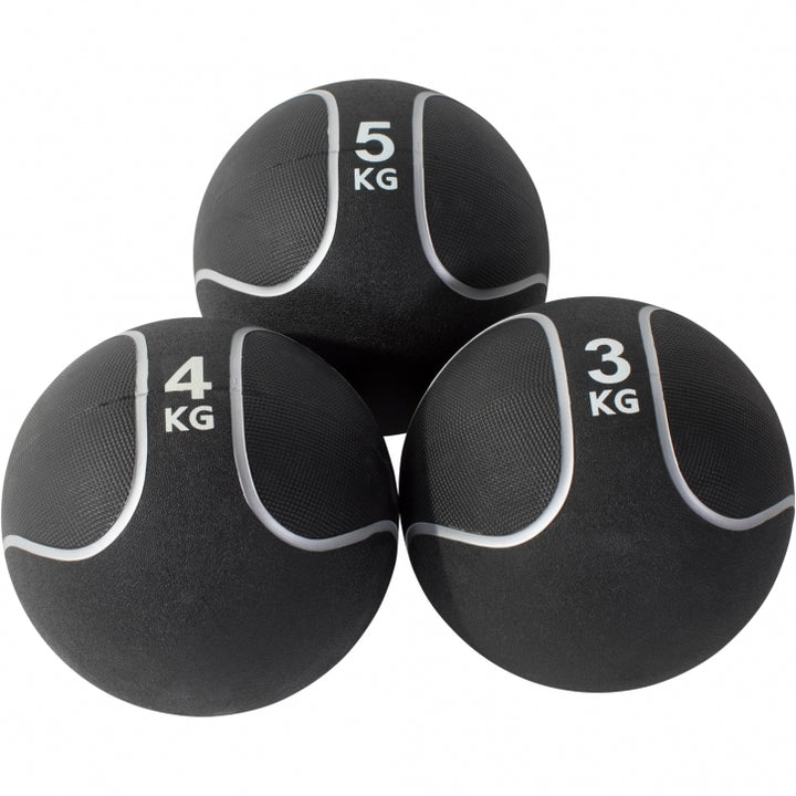 Gorilla Sports | Medizinball Schwarz/Silber 1-10 kg