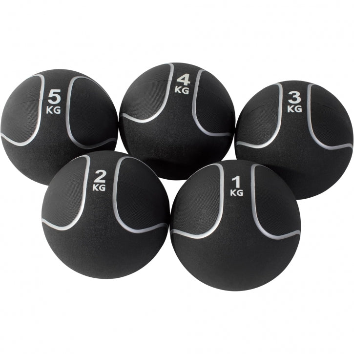 Gorilla Sports | Medizinball Schwarz/Silber 1-10 kg