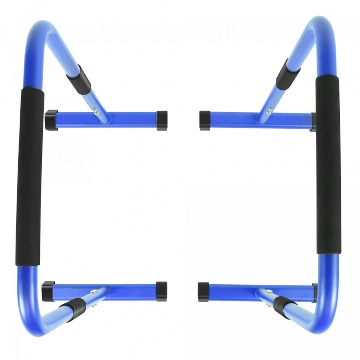 Gorilla Sports | Push Up Stand Dip Barren in Schwarz/Rot/Blau