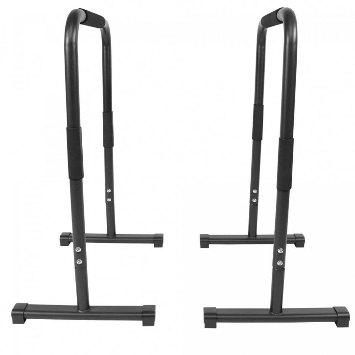 Gorilla Sports | Push Up Stand Dip Barren in Schwarz/Rot/Blau