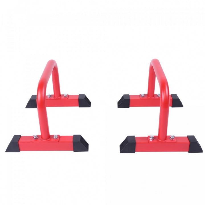 Gorilla Sports | Push Up Parallettes in Schwarz/Blau/Rot