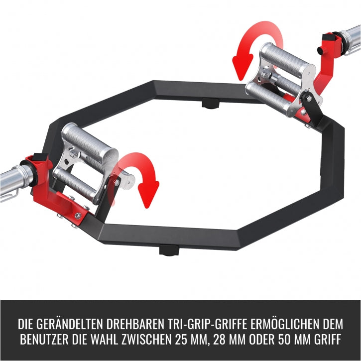 Gorilla Sports | Multi Grip Trap Bar in Schwarz/Rot