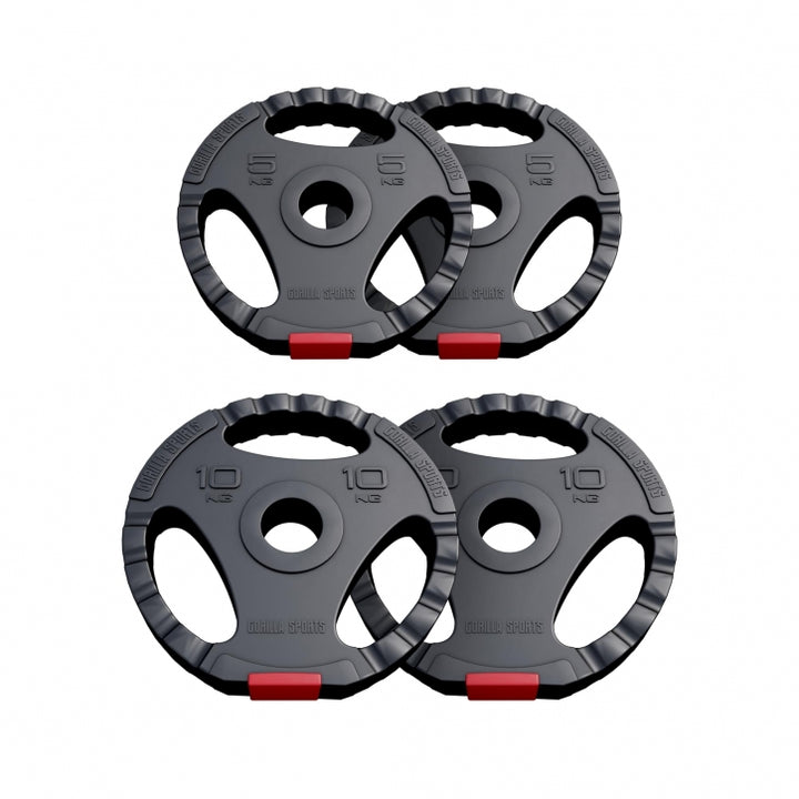 Gorilla Sports | Hantelscheibe Olympia 50/51mm Kunststoff Gripper