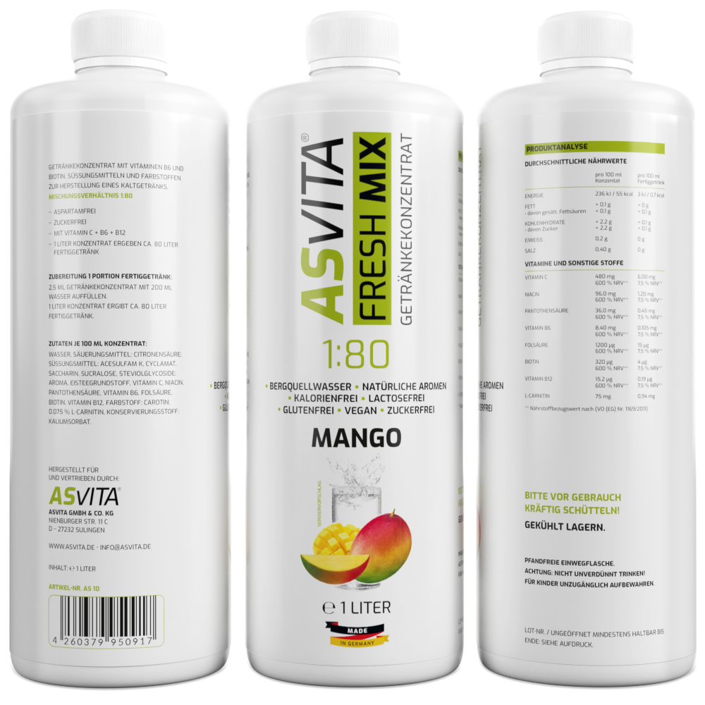 ASVita | Fresh Mix Mineralgetränk - 1000ml