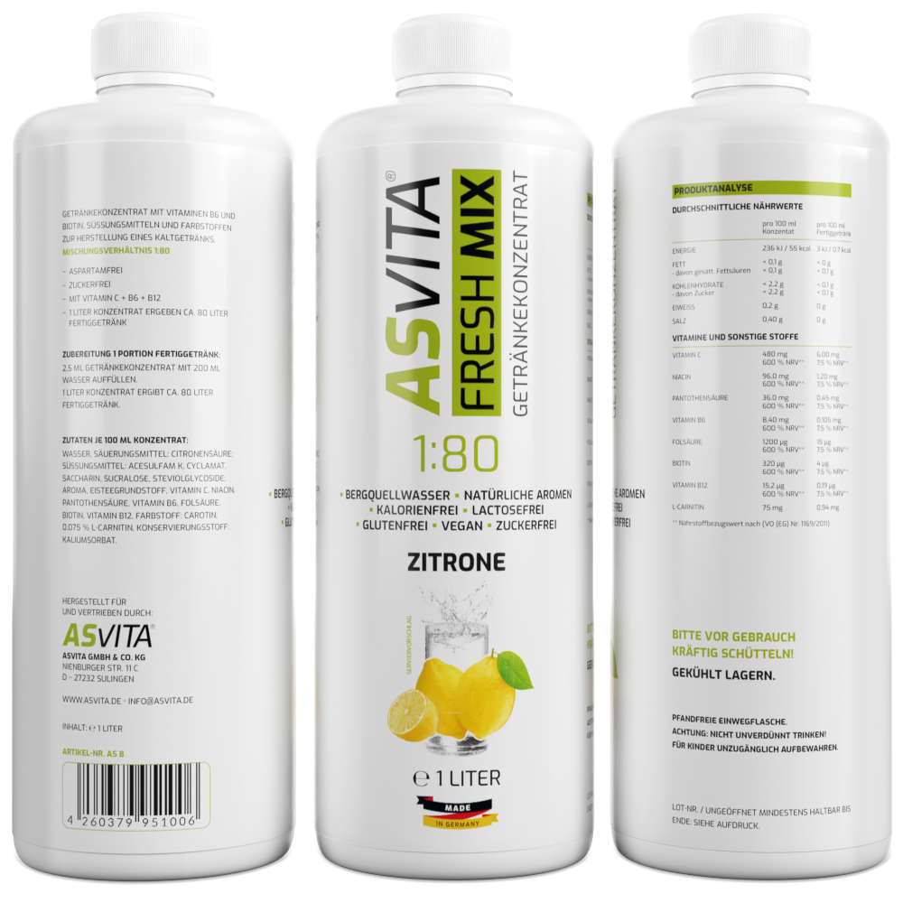 ASVita | Fresh Mix Mineralgetränk - 1000ml