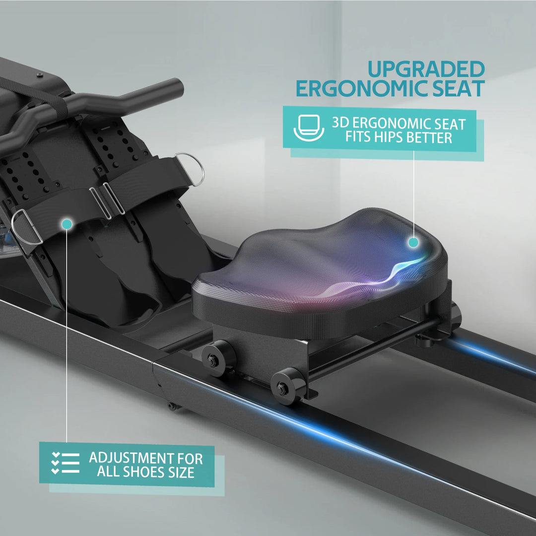 Water Rowing Machine – Klappbares Wasser-Rudergerät mit Bluetooth Display & Tablet-Halter