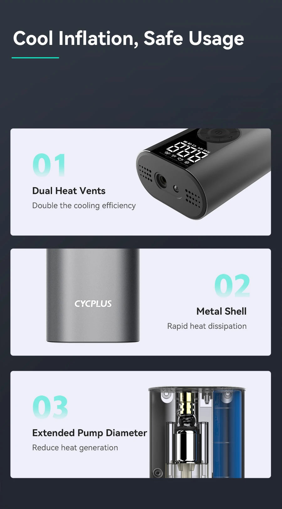 CYCPLUS A8 Air Compressor Electric Bicycle Pump for Car Inflator High Pressure Bike Accessories for Mtb Motorcycle Tyre Ball
