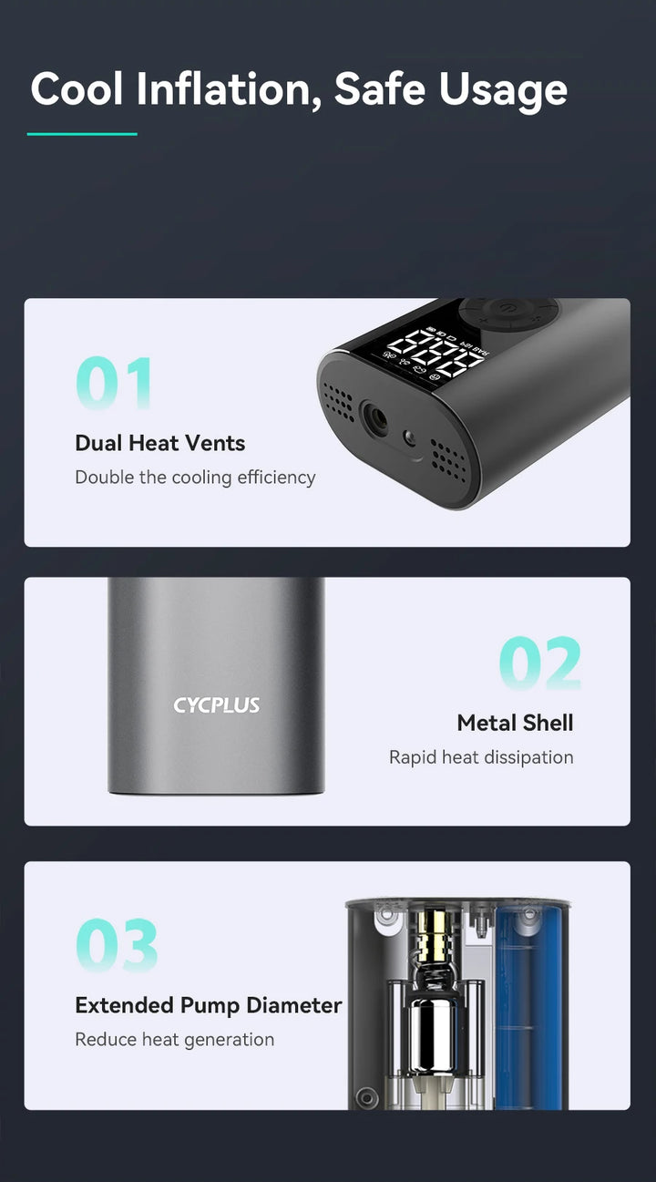 CYCPLUS A8 Air Compressor Electric Bicycle Pump for Car Inflator High Pressure Bike Accessories for Mtb Motorcycle Tyre Ball
