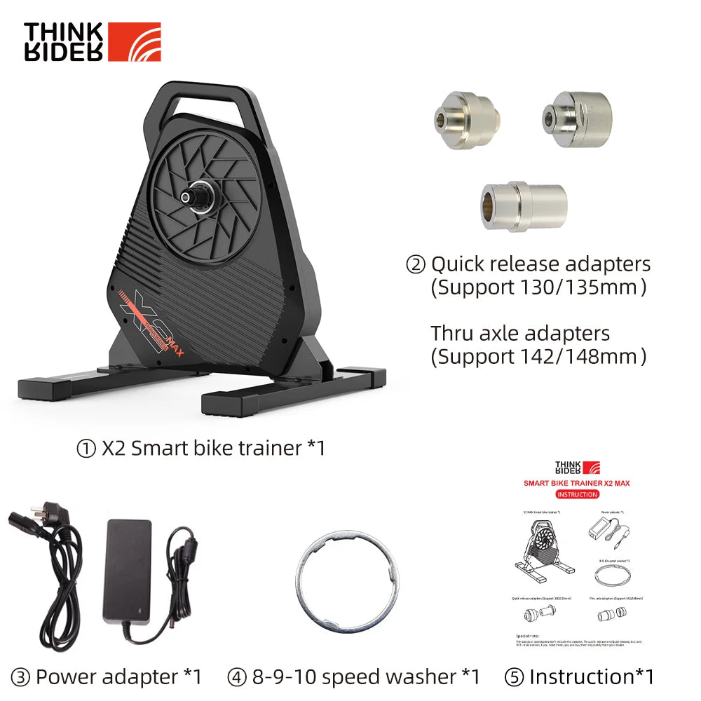 ThinkRider X2Max Smart Bike Trainer – Direct Drive Indoor Rollentrainer für den Smart-Einstieg