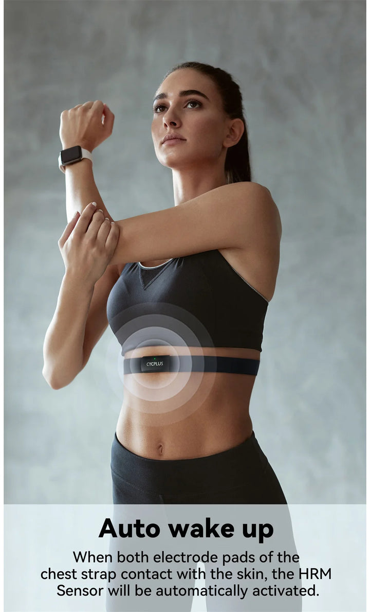 CYCPLUS H2 Herzfrequenz-Brustgurt – ANT+ & Bluetooth Puls-Sensor