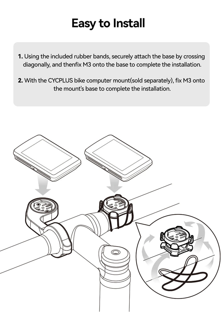 CYCPLUS M3 Bike GPS Computer – 2,8″ Display, Multi-GNSS, 100h Akku