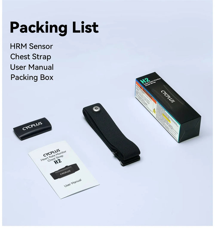 CYCPLUS H2 Herzfrequenz-Brustgurt – ANT+ & Bluetooth Puls-Sensor