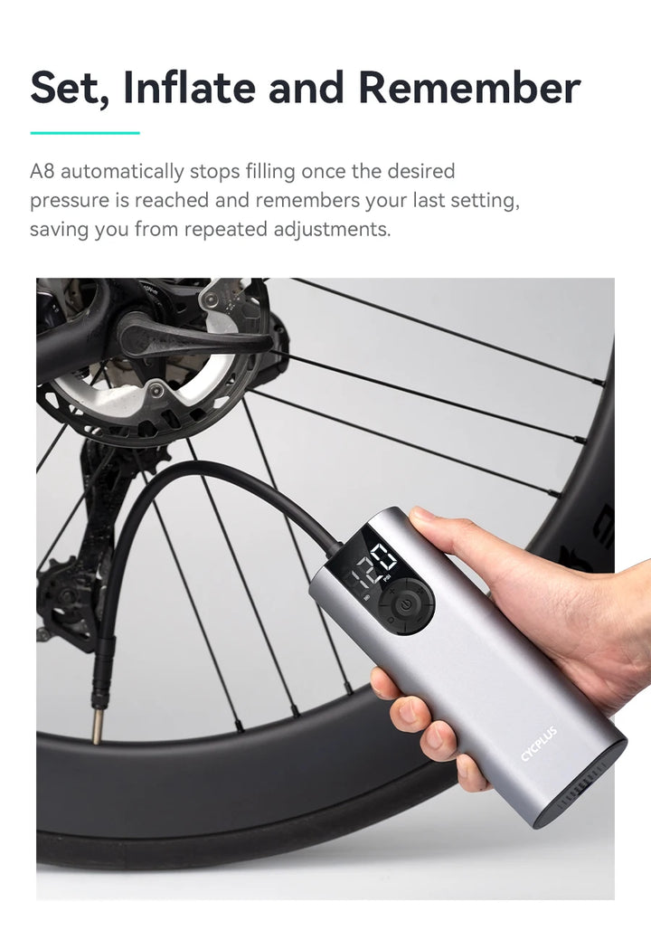 CYCPLUS A8 Air Compressor Electric Bicycle Pump for Car Inflator High Pressure Bike Accessories for Mtb Motorcycle Tyre Ball