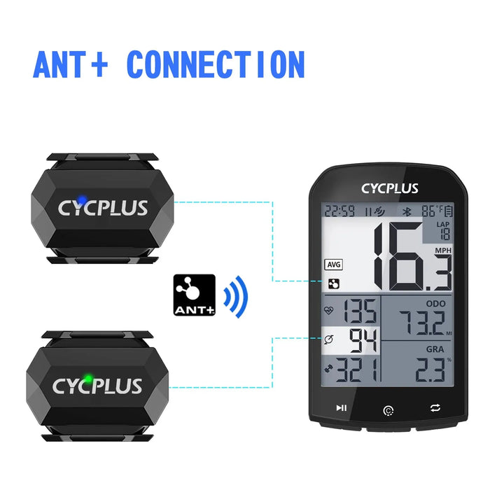 CYCPLUS Geschwindigkeits- & Trittfrequenzsensor (2er Pack) – ANT+ & Bluetooth