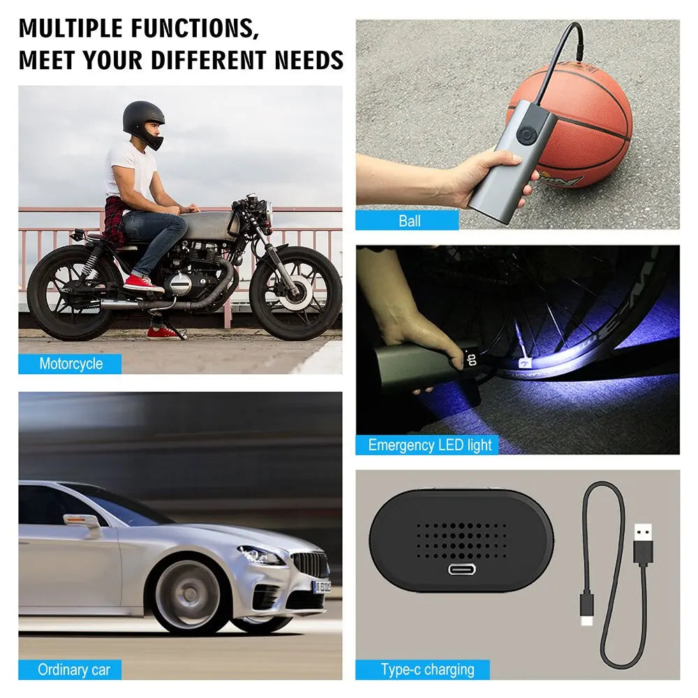 CYCPLUS A8 Air Compressor Electric Bicycle Pump for Car Inflator High Pressure Bike Accessories for Mtb Motorcycle Tyre Ball