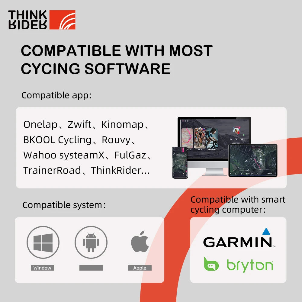 ThinkRider X2Max Smart Bike Trainer – Direct Drive Indoor Rollentrainer für den Smart-Einstieg