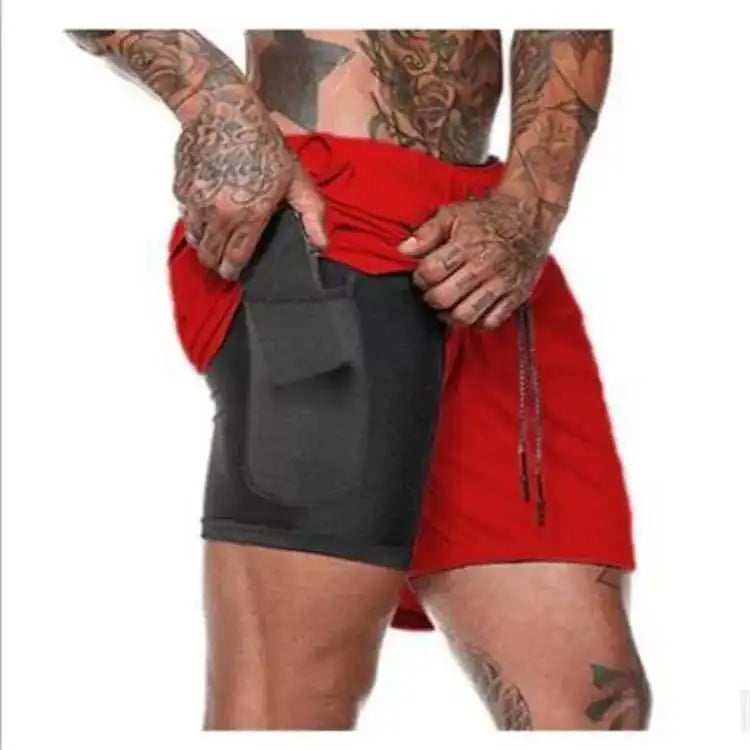 2-in-1-Trainingsshorts mit praktischer Handytasche & - Quick-Dry Technology