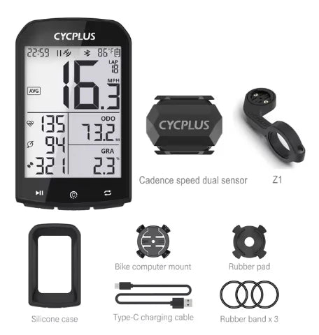 CYCPLUS M1 GPS Fahrradcomputer – 2,9″ Display, ANT+ & Bluetooth 5.0, IPX6 wasserdicht, 35 h Akku, präzises GPS Tracking