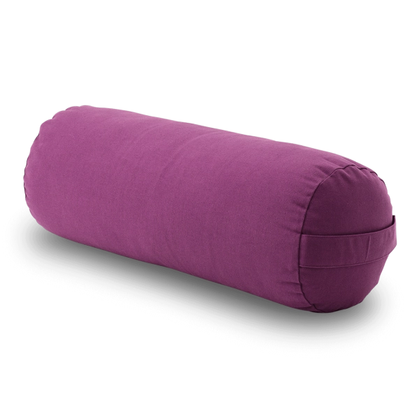 Lotus Works | Yoga-Bolster Relax 58xØ22cm, Baumwolle, in lila