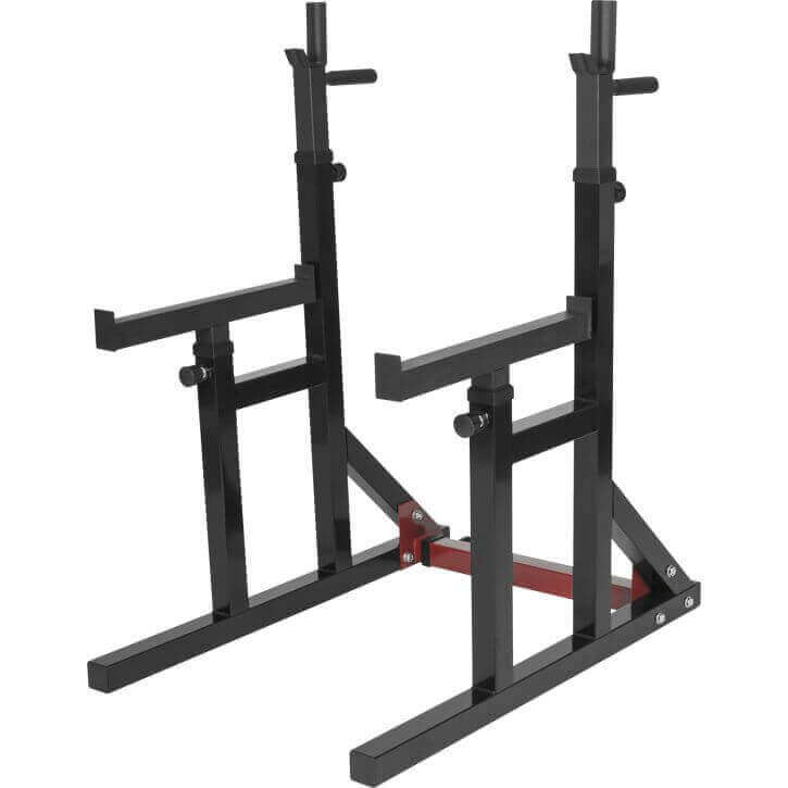 Gorilla Sports | Squat Rack Set 50mm in Schwarz/Rot