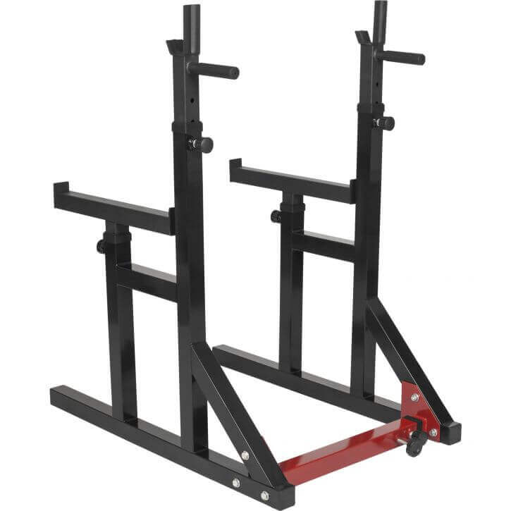 Gorilla Sports | Squat Rack Set 50mm in Schwarz/Rot