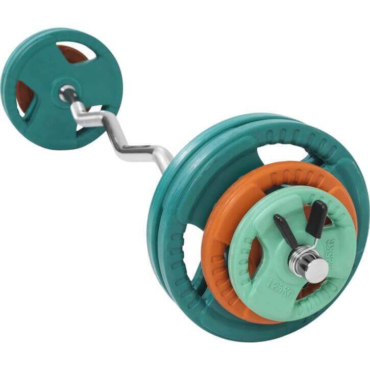 Gorilla Sports | SZ-Curlset Gummi Gripper 35 kg